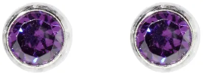 Produktbild von Miamar SMO04 Damen Silber Ohrstecker Lila