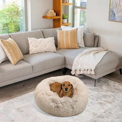 Produktbild von Doppelbett für Hund und Katze, weiches Hausiertierbett