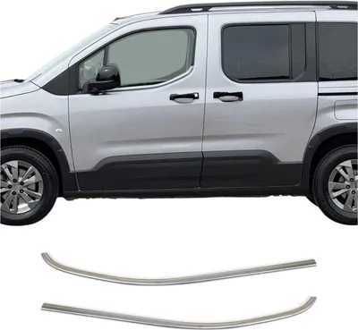 Obrázek produktu pro Okenní lišty pro Peugeot Rifter 2019-2021 nerezová ocel chrom 2ks