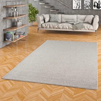 Produktbild von Natur Teppich Wolle Berber Grau Meliert, Größe:400x500 cm