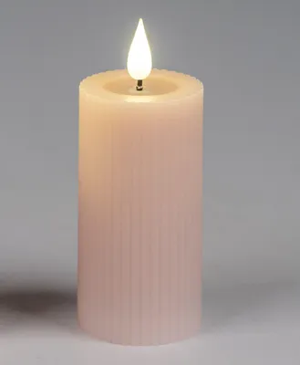 Produktbild von LED Kerze STREIFEN H. 10cm D. 5cm rosa mit Timer Formano