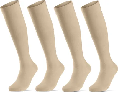Produktbild von 2 I 4 Paar Stützstrümpfe Reisestrümpfe Kompressionsstrümpfe Damen & Herren Stützkniestrümpfe 41900 - 4 Paar Natur 35-38