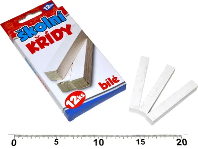 Produktbild von Schulkreiden, weiß, 12 Stück