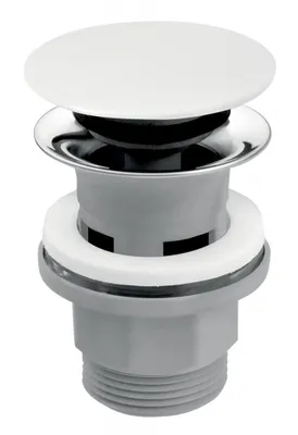 Obrázek produktu pro Uzávěr výpusti 5/4"bílý keramický pro umyvadlo s přepadem (S288PPC-B)