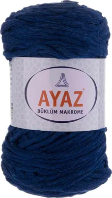 250g Strickgarn Büklüm Makrome Baumwollgarn enzianblau
