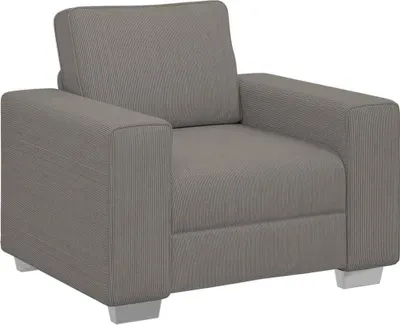 Produktbild von vidaXL Sessel Hellgrau 100x77x82 cm Cordstoff