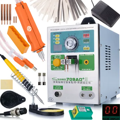 Image de Rosfix Kit de Soudage Par Points Sunkko 709AD+ – 3,2 kW, 220 V, 30 – 800 A, Station de Soudage, Stylo HB-70B | Pour Batteries