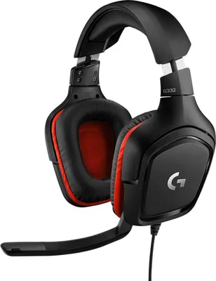 Produktbild von Logitech G G332 Kopfhörer Kopfband 3,5-mm-Anschluss Schwarz, Rot