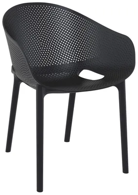 Produktbild von CLP Bistrostuhl Sky Pro - Modernes Design, wetterfest, stapelbar schwarz