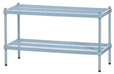 Produktbild von Famanu Metallregal 2-stufig für Küche, Büro und Garage - 81 x 13 x 17,5 Zoll