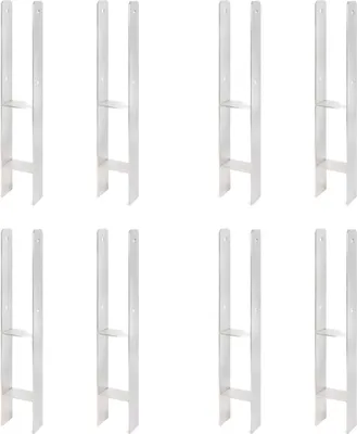 Produktbild von Alberts H-Pfostenträger im Bundle, Edelstahl, Höhe 300 mm, Gesamthöhe 600 mm, Tiefe 60 mm, lichte Breite 91 mm, Materialstärke 4 mm