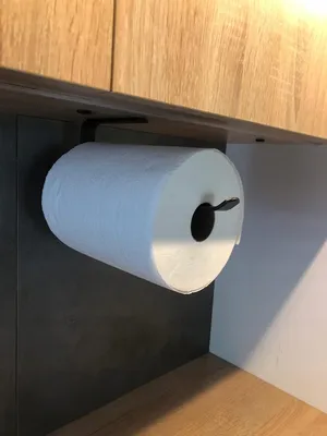 Produktbild von Küchenrollenhalter Schwarz 28 cm Selbstklebend - Praktisch Rollenhalter ohne Bohren - Paper Towel Holder