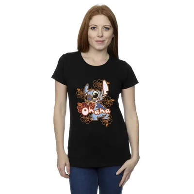 Produktbild von Disney - "Ohana" T-Shirt für Damen BI25821 (M) (Schwarz)