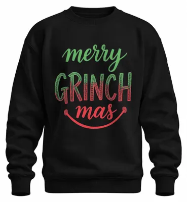 Produktbild von Merry Grinchmas Weihnachten Lustig Grinch Weihnachtsmuffel Sweatshirt Pullover, Schwarz, M