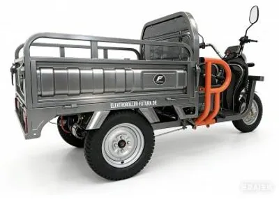 Produktbild von Futura Rhino Plus Elektro-Lastendreirad 45 km/h Straßenzulassung - 72V/45Ah Blei-Gel-Akku, 70 km Reichweite, 500 kg Zuladung, AM-Fuehrerschein – von Elektroroller Futura