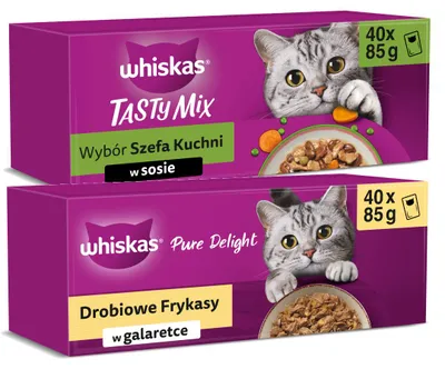 Produktbild von Whiskas Adult 80x85g Nassfutter für Katzen, leckere Mischung, Chef's Choice