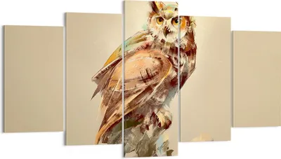 Produktbild von Bild auf Leinwand - Leinwandbild - Eule Vogel Natur - 160x85cm - Wand Bild - Wanddeko - Wandbilder - Leinwanddruck - Bilder - Kunstdruck - Wanddekoration - Leinwand bilder - Wandkunst - EA160x85-3856