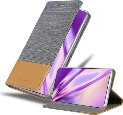Produktbild von Cadorabo Hülle für Samsung Galaxy S21 PLUS Schutzhülle in Grau Handy Hülle Etui Book Case Cover