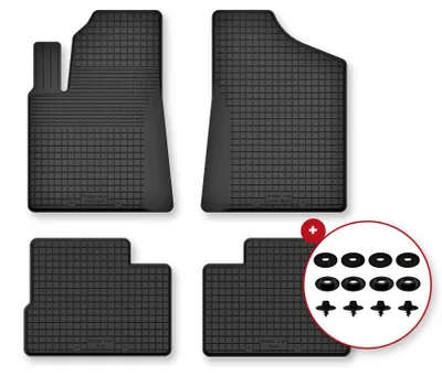 Image de Tapis de sol en caoutchouc pour Subaru Impreza IV 2011-2016 (hayon/berline) – 4 pièces, noirs, semi-universel, adapté