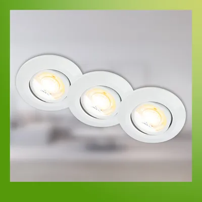 Immagine prodotto di Set di 3 faretti da incasso a LED 230V Lampade da incasso a LED spot orientabili CTS Ra90