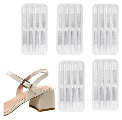 Produktbild von Fersenpolster Schuhe, 20 Stück Fersenschutz für Schuhe,Silikon-Fersenschoner, Transparente Schuhpolster, für High Heels und Sandalen