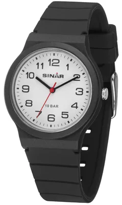 Produktbild von SINAR Jugenduhr Armbanduhr Analog Quarz Uni Silikonband XB-18-1 Schwarz