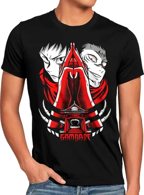 Produktbild von BaumwolleCloud Sukuna Villain Herren T-Shirt  anime japan manga