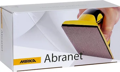 Produktbild von Mirka Abranet Netz-Schleifstreifen 80x230 mm Klett / Korn P180 / 50 Stk / zum Schleifen von Holz, Spachtel, Lack, Kunststoff / 5417505018