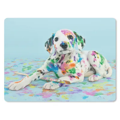 Produktbild von MuchoWow® Mauspad Mousepad Hund - Dalmatiner - Farbe 40x30 cm - Mousepads - Maus Mat - Pad - Mausunterlage - Anti Rutsch