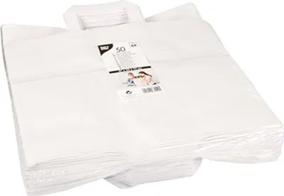 Immagine prodotto di Sacchetti di carta Papstar 27 x 32 x 17 cm bianchi con maniglia 50 pezzi