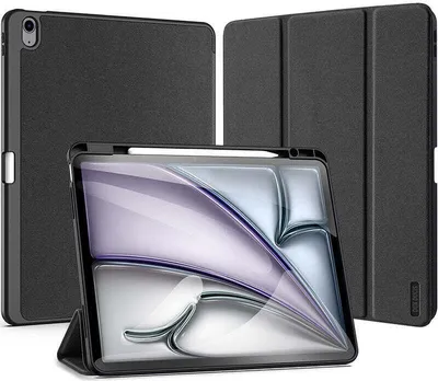 Produktbild von Dux Ducis - Hülle kompatibel mit Apple iPad Air 12.9 (2024) - Mit Auto-Wake-Funktion Kunstleder Tablet Case Schutzhülle - Schwarz