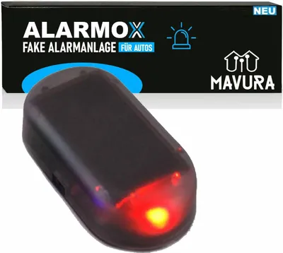 Produktbild von ALARMOX Dummy Alarmanlage LED Solar Diebstahlsicherung Warnleuchte Attrappe