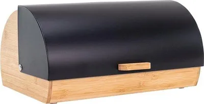 Produktbild von Große Stahl-Bambus-Brotbox mit Aroma-Funktion Schwarz