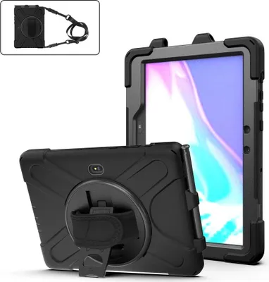 Produktbild von Samsung Galaxy Tab Active Pro / Active 4 Pro Hülle - Heavy Duty Case mit Schultergürtel - Schwarz