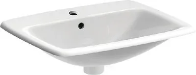 Immagine prodotto di Geberit Selnova Square - Lavabo 550x450 mm, con 1 foro per rubinetto, con sfioratore, bianco 500.306.01.1