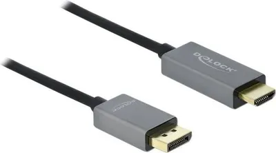 Obrázok produktu pre DeLOCK 85929, 2 m, Typ HDMI (štandard), DisplayPort, Samec, Samec, Priamy