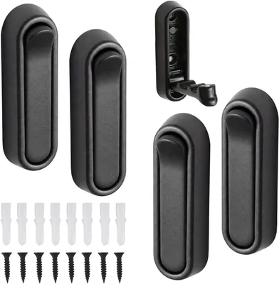Produktbild von Klappgarderobe 4 Stück Kleiderhaken, zusammenklappbar, Zinklegierung mit 5 kg Tragkraft, klappbare Haken, Wandhalterung (Schrauben), Wandhaken klappba