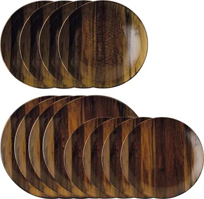 Immagine prodotto di SAMBONET ARTHUR KRUPP Set di 12 piatti Essenza di legno