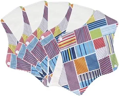 Produktbild von Wiederverwendbares Monatsbinden-Set, Größe L, 5er-Pack, Baumwolle
