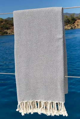 Immagine prodotto di Mijolnir, Likya - Grigio, Fouta (telo mare), 100% COTONE, Grigio, 95 x 190 cm