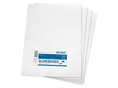 Produktbild von Milan Blumenseide 50x70cm 10 Bogen weiß