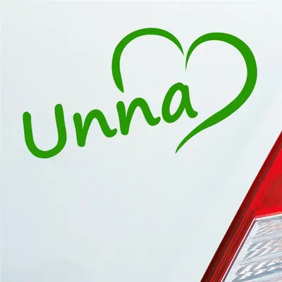 Produktbild von Auto Aufkleber Unna Herz Stadt City Liebe Love Heimat 15x8 cm Hellgrün Sticker Heckscheibenaufkleber