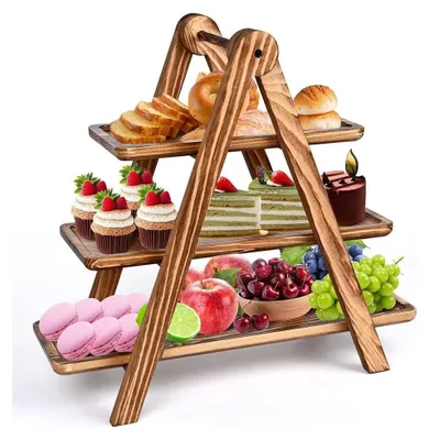 Image de Solidchoice - Tour à trois niveaux pour gâteaux et snacks