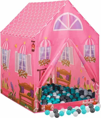Produktbild von vidaXL Kinder-Spielzelt mit 250 Bällen Rosa 69x94x104 cm