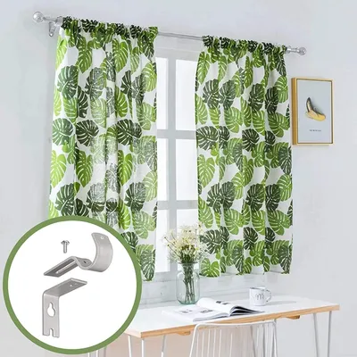Produktbild von Ausziehbare Gardinenstange aus Edelstahl mit rundem Endstück - verstellbar - silber - 76-147 cm - Fenster - Schlafzimmer Gardinenstangen ausziehbar