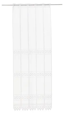 Produktbild von Gardinen Kranzusch Scheibengardine Jacquard grafisch 180x182 cm H/B Weiß Bistrogardine Vorhang Küche 1er Pack