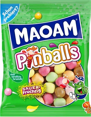Immagine prodotto di Haribo Maoam Pinballs, caramelle gommose, tintinnanti alla frutta, sacchetto da 200g