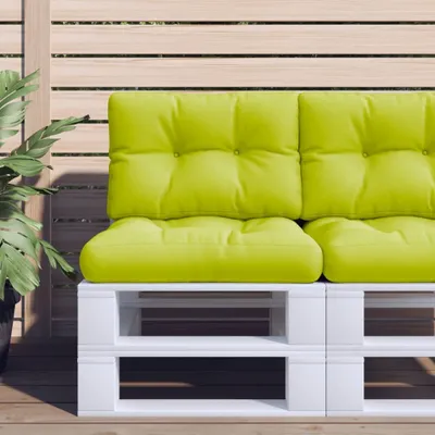 Produktbild von "2026 MODERNE"Gartenbankauflage - CLORIS - Palettenkissen 2-tlg. - modernes Design - Sitzkissen/Polsterauflage - Knallgrün Stoff DE130629 - Gartenmöbelauflagen