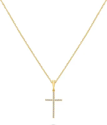 Immagine prodotto di Collana a croce senza tempo placcata oro NCL50Y