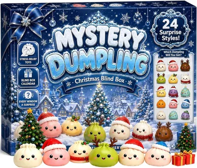 Produktbild von Weihnachten Adventskalender Quetschspielzeug-Kalender(D)24 Tage Weihnachten Countdown-Kalender,Überraschungs Fidget Spielzeug Geschenke für Kinder